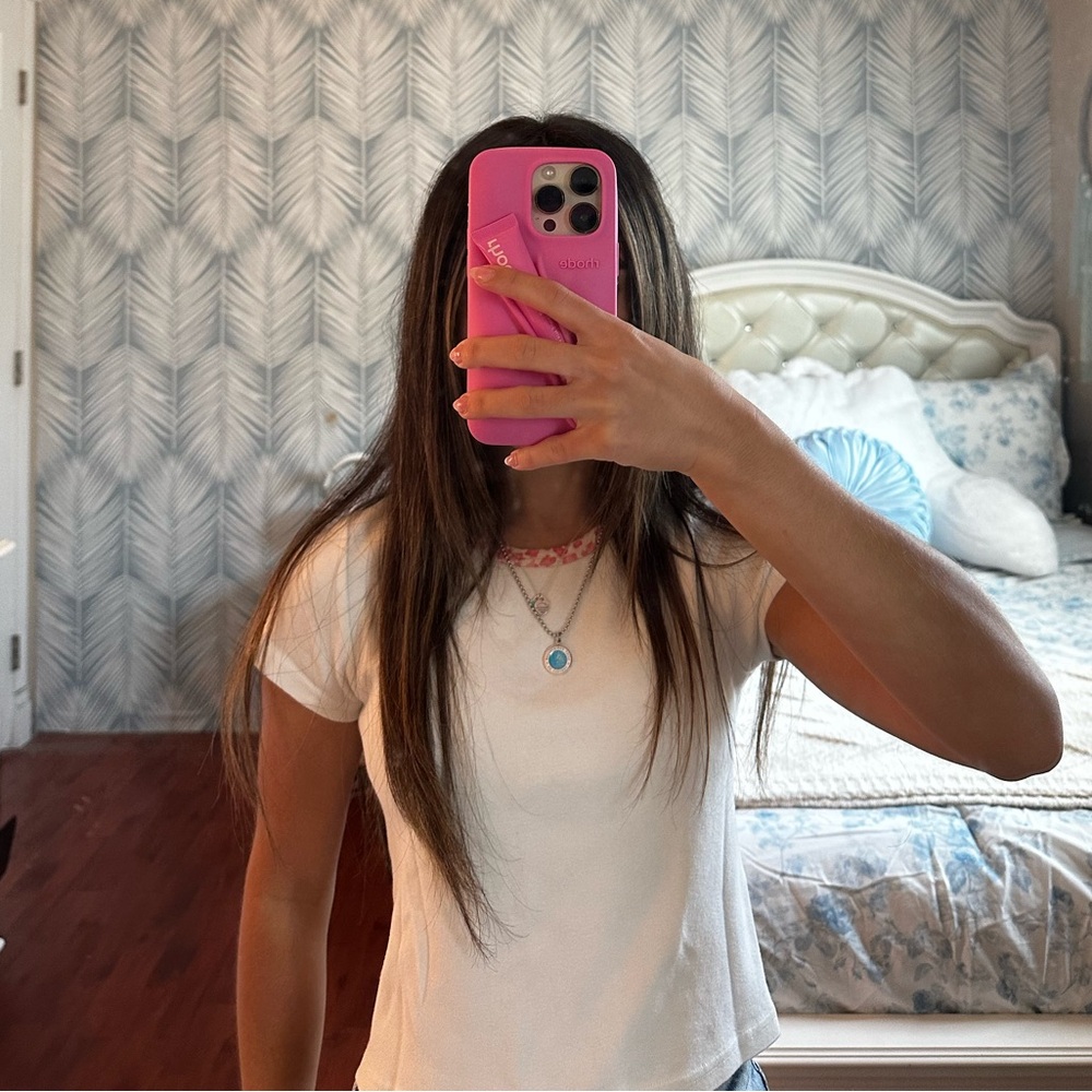 RARE Brandy Melville Pink Cheetah Ashlyn Top